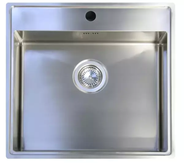 Évier en inox ABK Bingara 50x40cm avec plage pour robinet, encastré à fleur C1BIN05FVI