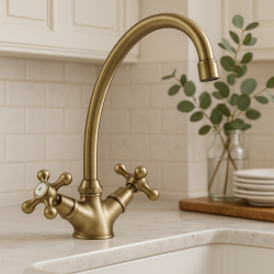 Robinet de cuisine nostalgique V1900 Bronze