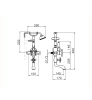 Huber Victorian Thermostatische Badkraan met Douchegarnituur RVS 198.VT01H.AC