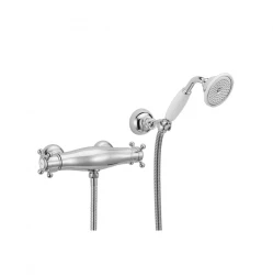 Huber Victorian Robinet thermostatique de douche avec douchette acier inoxydable VTD010102A