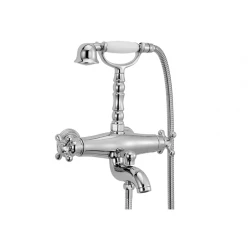 Huber Croisette Mélangeur Thermostatique de bain Chromé/Doré CST330107G