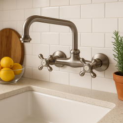 PB Robinet de cuisine Nostalgic V2723 robinet mural en inox