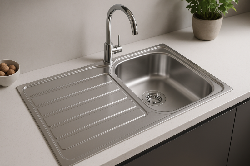 Franke Spark SKX 611 évier en inox montage en surface avec égouttoir 86x50cm 101.0315.545