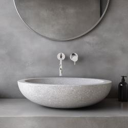 Waterevolution Flow mitigeur lavabo encastrable chromé avec bec 25cm T116B01-25