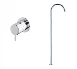 Waterevolution Flow Robinet de lavabo indépendant avec mitigeur encastré Chrome 1207925242