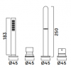 Waterevolution Flow 4-gats Badkraan voor Badrandmontage Wit T138BR