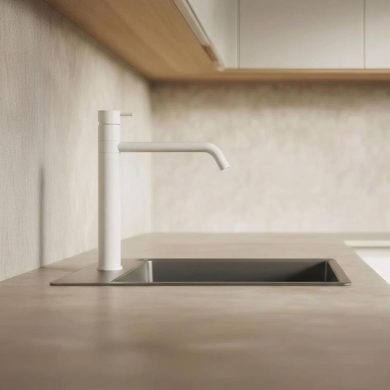 Mitigeur cuisine Waterevolution Flow blanc mat T150BR