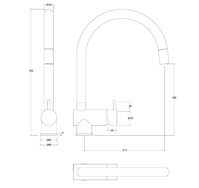 Waterevolution Flow Mitigeur cuisine blanc mat avec bec extractible T155BR