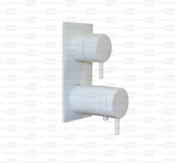 Waterevolution Flow mitigeur de douche thermostatique encastré avec 3 sorties blanc mat T136TBBR