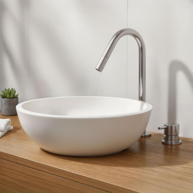 Waterevolution Flow robinet de lavabo 2 trous chromé avec petit bec V 120mm T1121V01