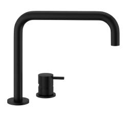 Waterevolution Flow Robinet de lavabo 2 trous noir mat T112HPR