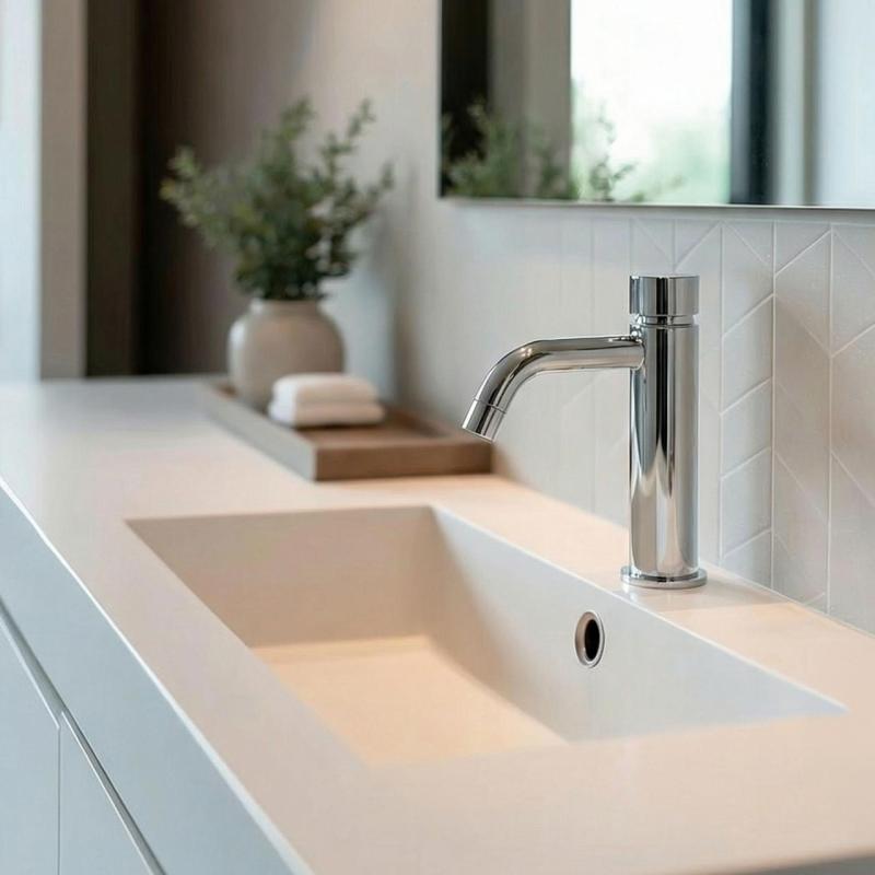 Watererevolution Flow Robinet de lavabo eau froide à fermeture automatique chromé T110TP01