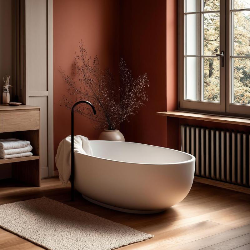 Waterevolution Flow Bec de baignoire sur pied Noir mat T1673PR