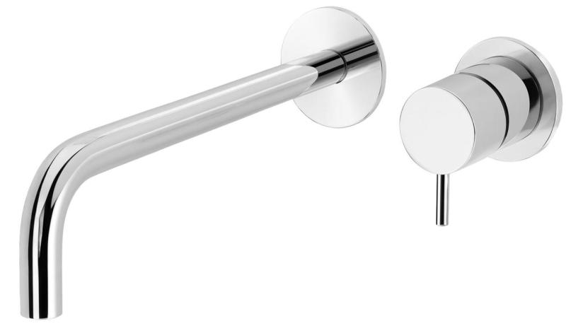 Robinet de lavabo encastré Watervolution Flow, bec chromé 21 cm T116B01-21