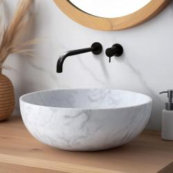 Waterevolution Flow mitigeur lavabo encastrable noir mat avec bec 21cm T116BPR-21
