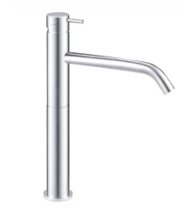 Waterevolution Flow robinet de lavabo bec haut avec bouchon clic clac tout inox T115IE