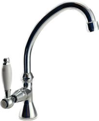 PB Classic Mitigeur de lavabo avec levier blanc eau froide avec bec haut Chromé 1208853652