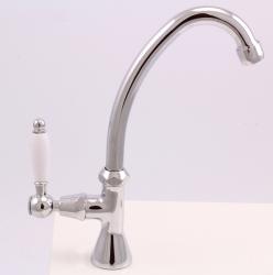 PB Classic Mitigeur de lavabo avec levier blanc eau froide avec bec haut Chromé 1208853652