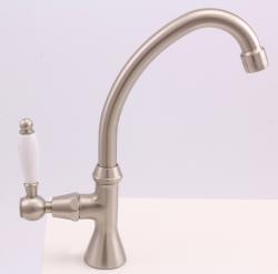 PB Classic Mitigeur de lavabo avec levier blanc eau froide avec bec haut Acier inoxydable 1208853702