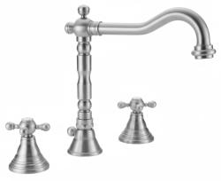 PB classic 3-trous robinet de lavabo bec fort 18,5 cm inox 1208854952