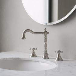 PB classic 3-trous robinet de lavabo bec fort 18,5 cm inox 1208854952