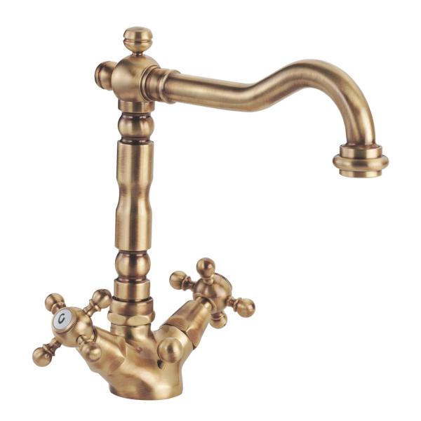 PB classic Robinet de lavabo bec fort 18,5 cm couleur bronze 1208854962