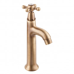 PB Classic Mitigeur de lavabo avec manette à croisillon eau froide Bronze 1208855542