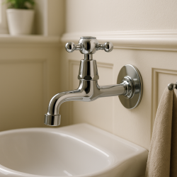 PB Classic Robinet mural avec manette à croisillon eau froide Chromé 1208855592