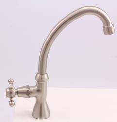 PB Classic Robinet de lavabo avec manette croisillon eau froide avec bec haut Acier inoxydable 1208855672