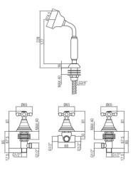 PB Classic Set de bain à 4 trous avec manettes à croisillons pour combinaison de remplissage de baignoire Acier inoxydable 1208855852