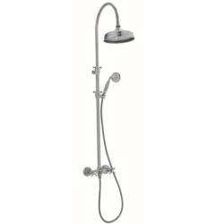 PB classic Set de douche pommeaux étoiles en saillie avec douche pluie colonne de douche télescopique chrome 1208855922