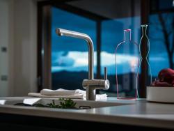 Franke Atlas Neo Robinet de cuisine bec pivotant Acier inoxydable115.0521.435