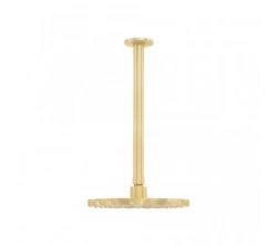 Waterevolution Flow Douche de tête 200mm avec raccordement au plafond Light Gold T1642WGE