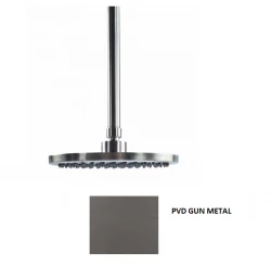 Waterevolution Flow Douche de tête 200mm avec raccord au plafond Gun Metal T1642GME