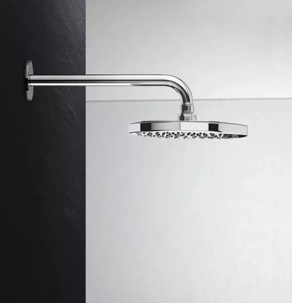 Waterevolution Flow Douche de tête 250mm avec raccord mural Chrome