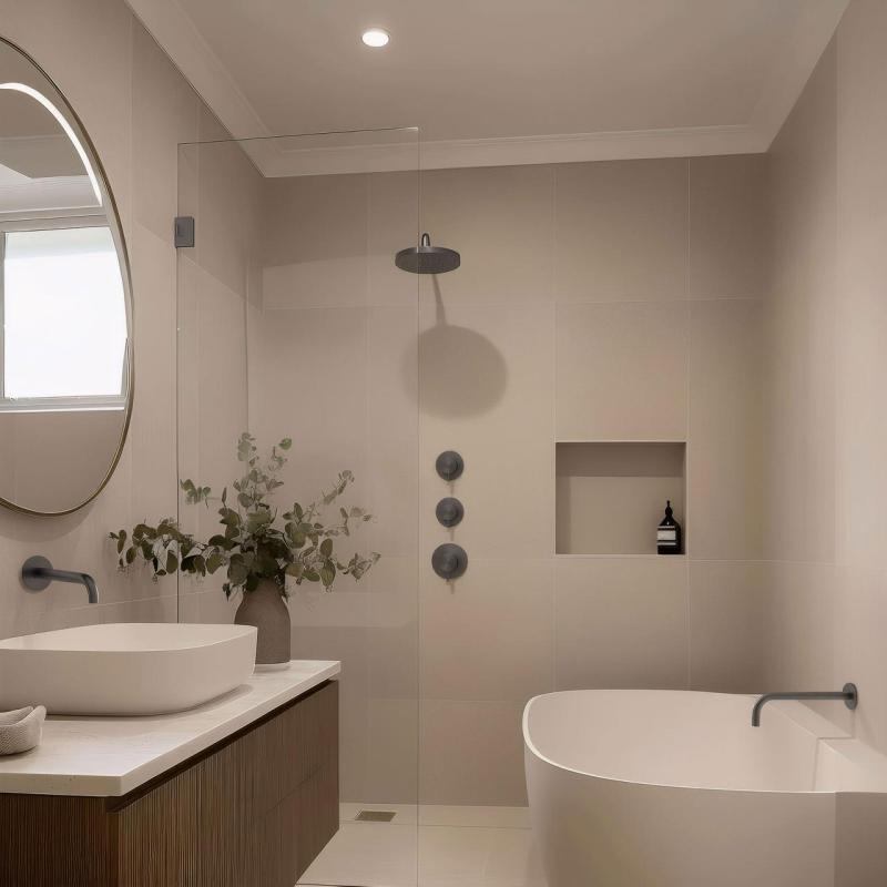 Waterevolution Flow thermostat de douche encastré avec 2 valves d'arrêt Métal Gun 1208948847