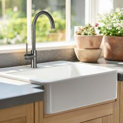 Robinet de cuisine Lorreine Mersey Gunmetal PVD avec bec pivotant 1208952361