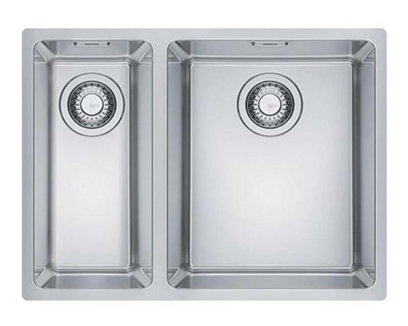 Franke Maris MRX 260 BR 1.5 évier un et demi en inox à fleur de plan et sous plan grande cuve à droite 1270568040