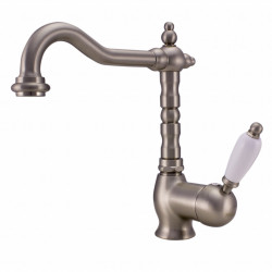 PB Mitigeur lavabo nostalgique Vintage acier inoxydable