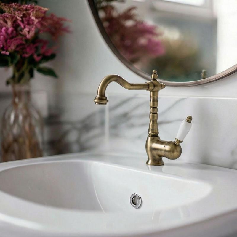 PB Mitigeur de lavabo nostalgique Vintage Bronze