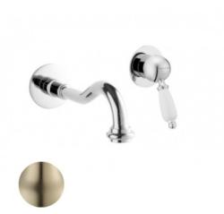 PB nostalgic mitigeur de lavabo encastrable Bec vintage 21cm acier inoxydable