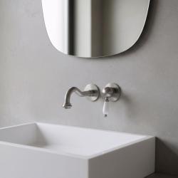 PB nostalgic mitigeur de lavabo encastrable Bec vintage 21cm inox