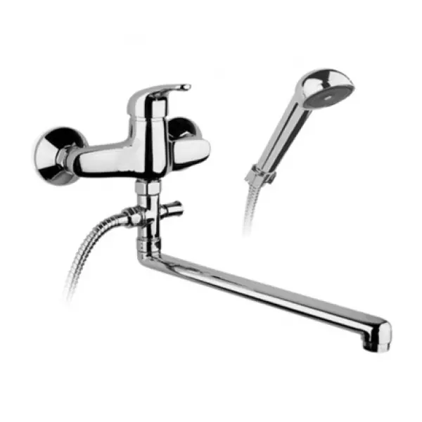 Blusani spécial Robinet mural Chrome avec bec long 35cm et douchette 1208952919