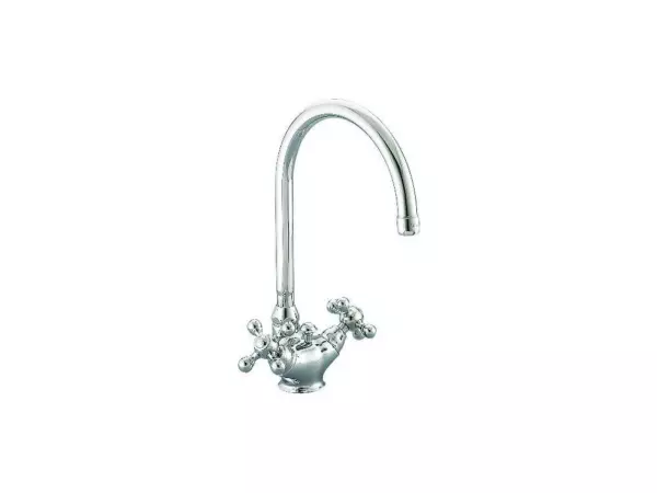 Cisal Arcana Mélangeur de lavabo nostalgique en céramique, acier inoxydable AC0005202A