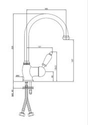 PB robinet de cuisine classique avec bec pivotant 200 mm Bronze 1208953114