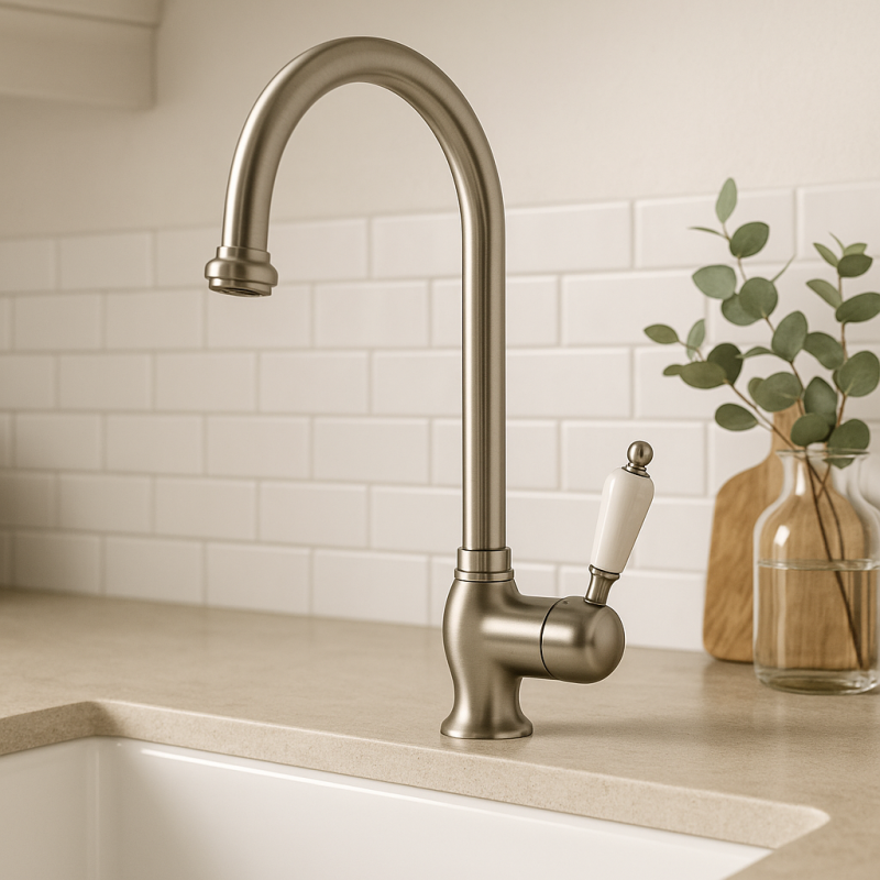 PB Robinet de cuisine classique avec bec pivotant 200 mm en inox 1208953115