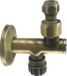 Robinet d'arrêt d'angle Unix avec filtre d'angle en bronze pour robinet de lavabo et robinet de lavabo 1208953287