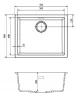 Reginox Amsterdam 50 Regi-graniet spoelbak zwart onderbouw en opbouw R30844