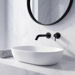 SB Mitigeur de lavabo encastré rond Noir mat - 102mm