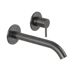 SB Round Mitigeur de lavabo encastré Gun Metal PVD 162mm